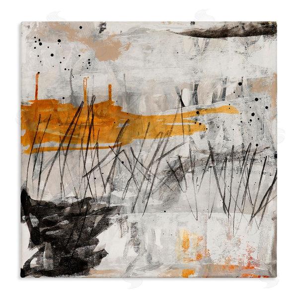 stupell industries Jeffrey Tover | Chaotic Linework Abstraction Busy Black Grey Orange Wall Art