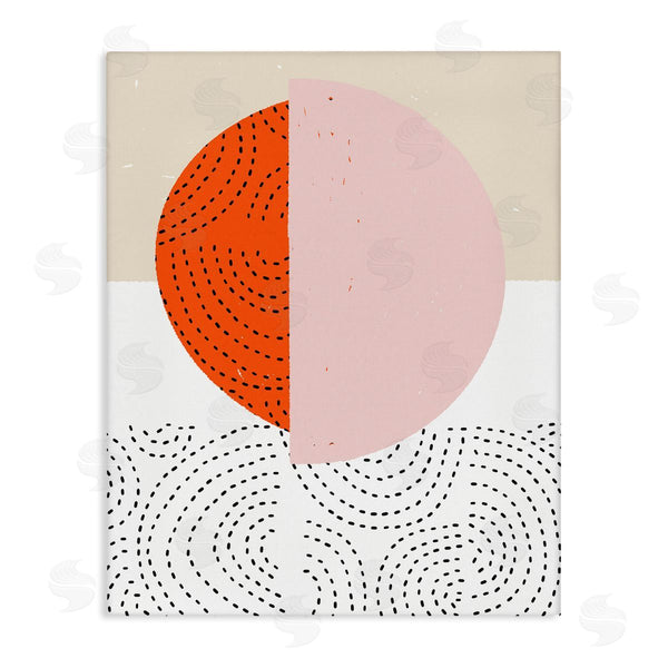 stupell industries Jen Bucheli | Asymmetrical Sun Horizon Geometric Abstraction Dotted Lines Wall Art