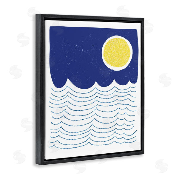 Stupell Industries Jen Bucheli | Bold Summer Sun Nautical Abstract Striped Ocean Waves Wall Art