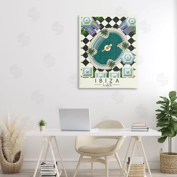 Stupell Industries Jen Bucheli | Ibiza Hotel Aerial Pool Wall Art