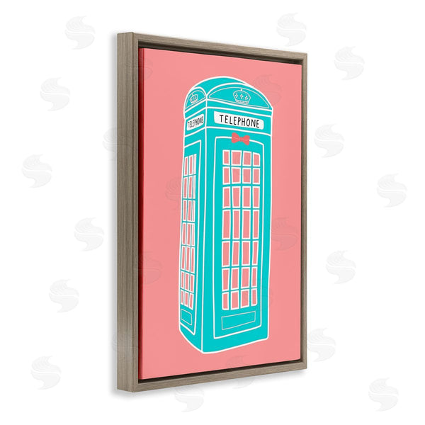 Stupell Industries Jen Bucheli | Pastel Telephone Booth Wall Art