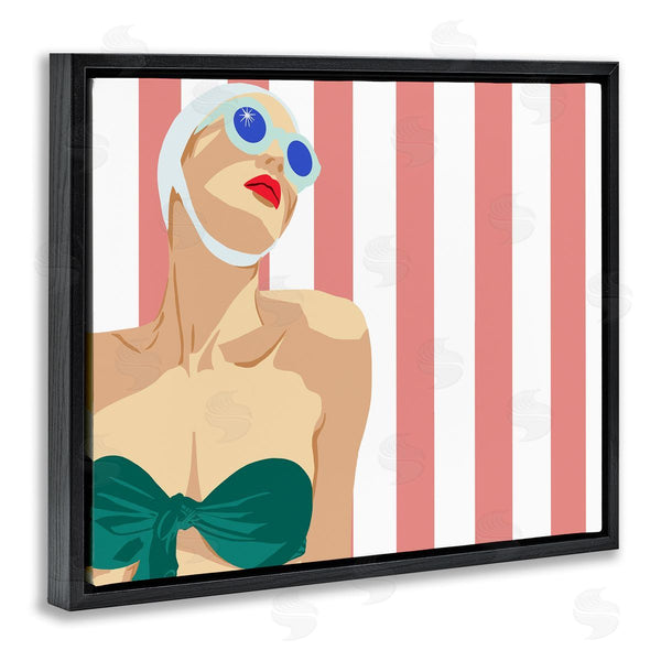 Stupell Industries Jen Bucheli | Pop Female Swimsuit Red Stripes