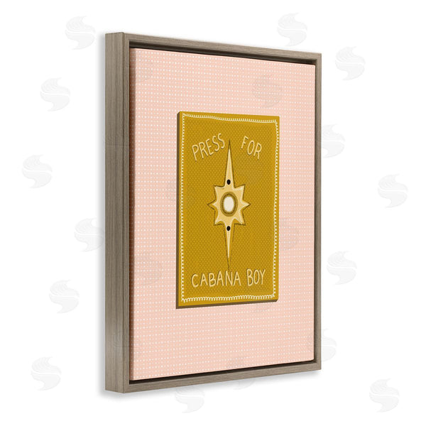 Stupell Industries Jen Bucheli | Press For Cabana Boy Witty Pink Text Button Wall Art