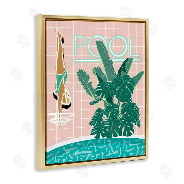 Stupell Industries Jen Bucheli | Retro Diving Pool Wall Art