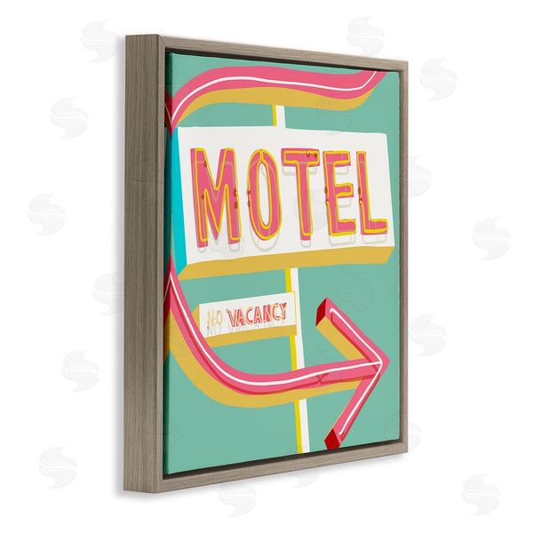 Stupell Industries Jen Bucheli | Retro Motel Vacancy Wall Art