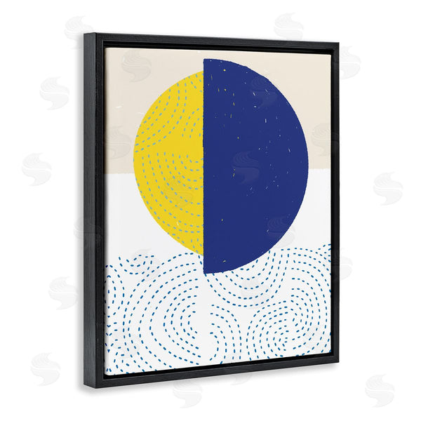Stupell Industries Jen Bucheli | Rising Sun Over Ocean Waves Abstract Striped Patterns Wall Art