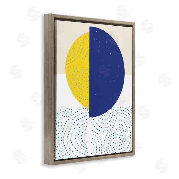 Stupell Industries Jen Bucheli | Rising Sun Over Ocean Waves Abstract Striped Patterns Wall Art