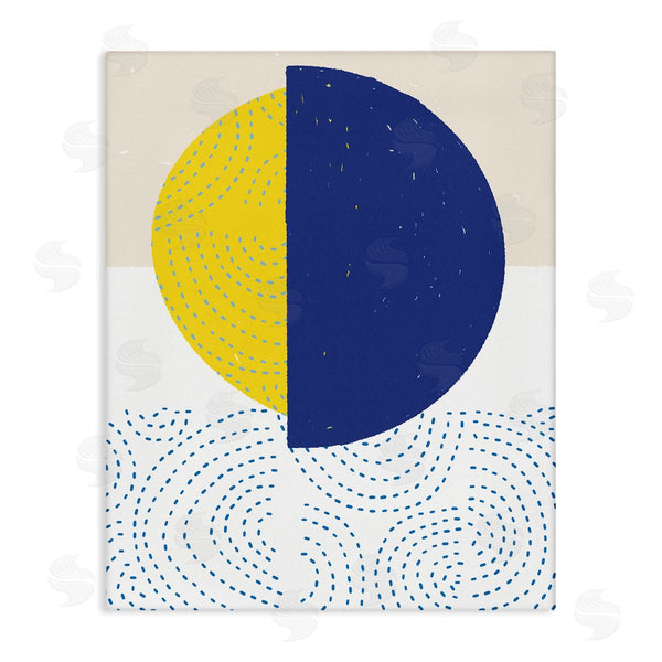 stupell industries Jen Bucheli | Rising Sun over Ocean Waves Abstract Striped Patterns Wall Art