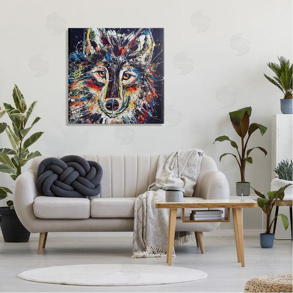Stupell Industries Jen Seeley | Abstract Wolf Urban Style Hues Wall Art