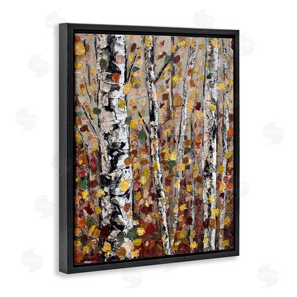 Stupell Industries Jen Seeley | Autumn Birch Trees Abstract Leaves