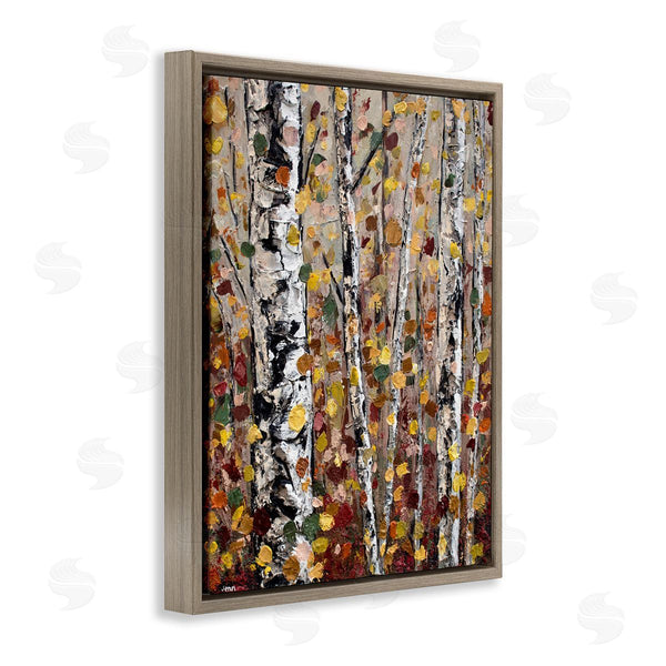 Stupell Industries Jen Seeley | Autumn Birch Trees Abstract Leaves