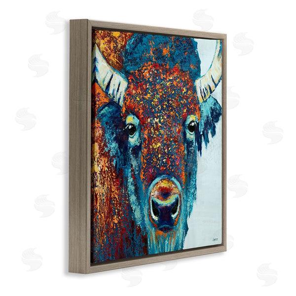 Stupell Industries Jen Seeley | Bison Gazing Close Up Wildlife Wall Art