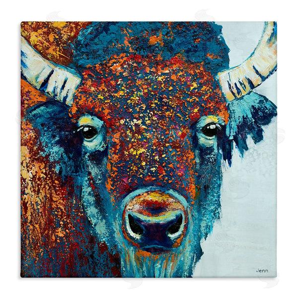 stupell industries Jen Seeley | Bison Gazing Close Up Wildlife Wall Art