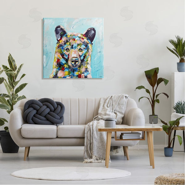 Stupell Industries Jen Seeley | Blue Toned Modern Bear Wall Art