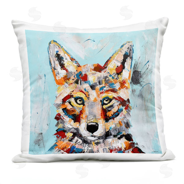 Stupell Industries Jen Seeley | Bold Modern Coyote Portrait Printed Throw Pillow