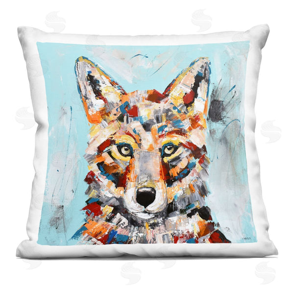 stupell industries Jen Seeley | Bold Modern Coyote Portrait Printed Throw Pillow