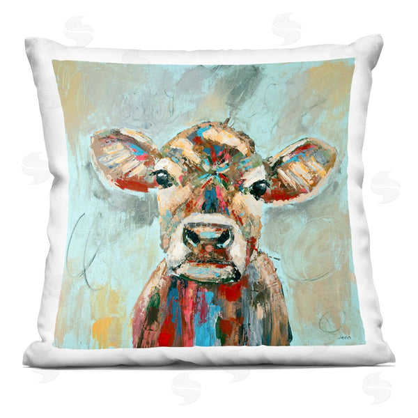 stupell industries Jen Seeley | Bold Urban Style Cow Printed Throw Pillow