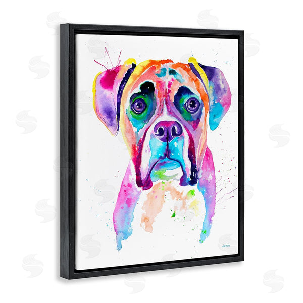 Stupell Industries Jen Seeley | Boxer Dog Vivid Watercolor Style Wall Art