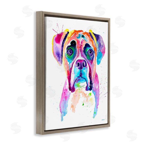 Stupell Industries Jen Seeley | Boxer Dog Vivid Watercolor Style Wall Art