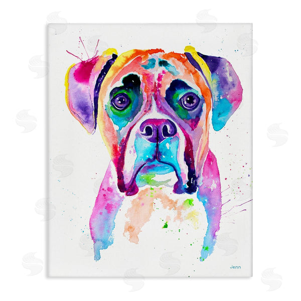 stupell industries Jen Seeley | Boxer Dog Vivid Watercolor Style Wall Art
