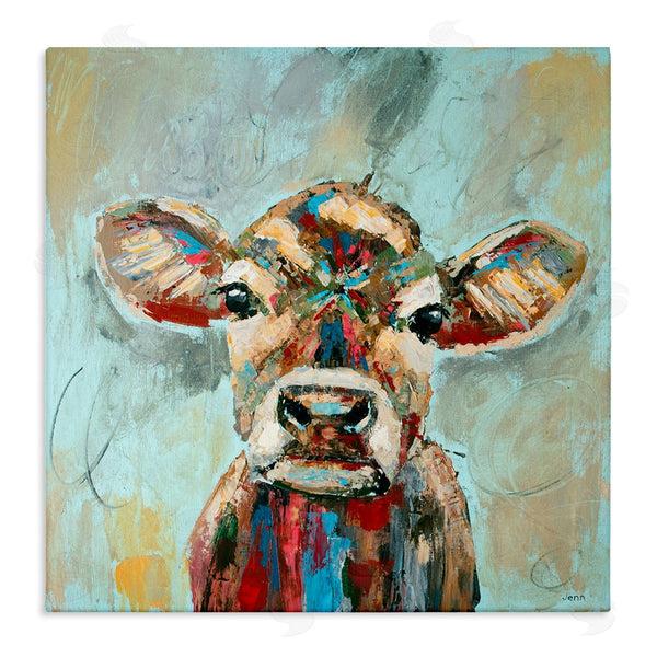 stupell industries Jen Seeley | Brushed Painting Cow Animal Wall Art
