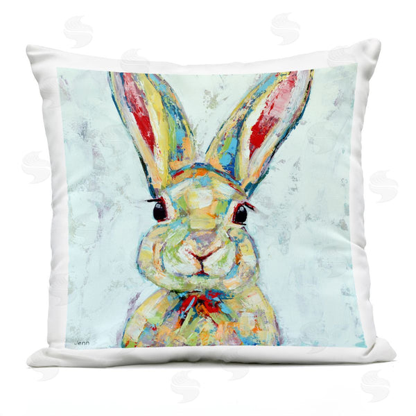 Stupell Industries Jen Seeley | Bunny Rabbit Animal Portrait Printed Throw Pillow