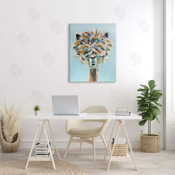 Stupell Industries Jen Seeley | Fluffy Alpaca Happy Animal Wall Art