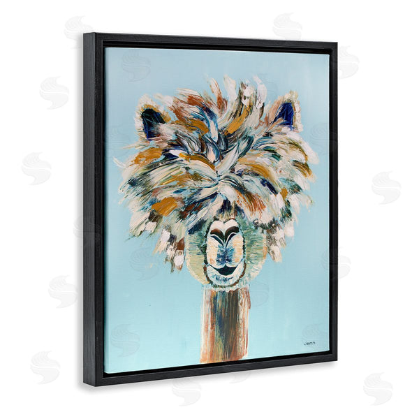 Stupell Industries Jen Seeley | Fluffy Alpaca Happy Animal Wall Art