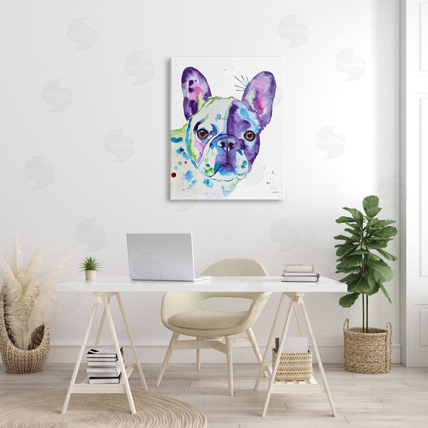 Stupell Industries Jen Seeley | French Bulldog Modern Face Portrait Wall Art
