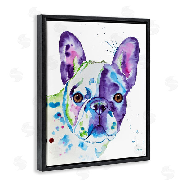 Stupell Industries Jen Seeley | French Bulldog Modern Face Portrait Wall Art