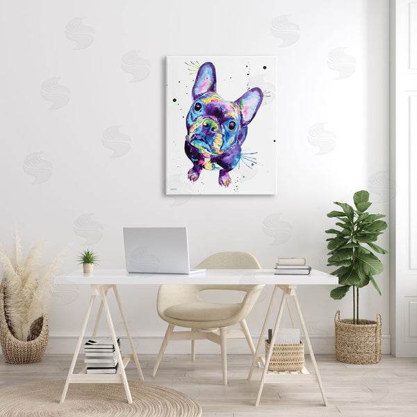 Stupell Industries Jen Seeley | French Bulldog Purple Hued Dog Wall Art