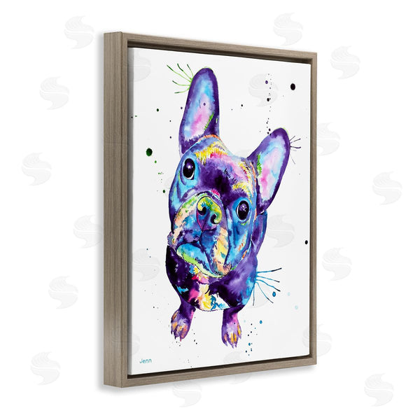 Stupell Industries Jen Seeley | French Bulldog Purple Hued Dog Wall Art