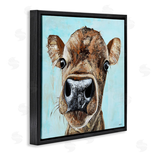 Stupell Industries Jen Seeley | Fun Close Up Cow Face Wall Art