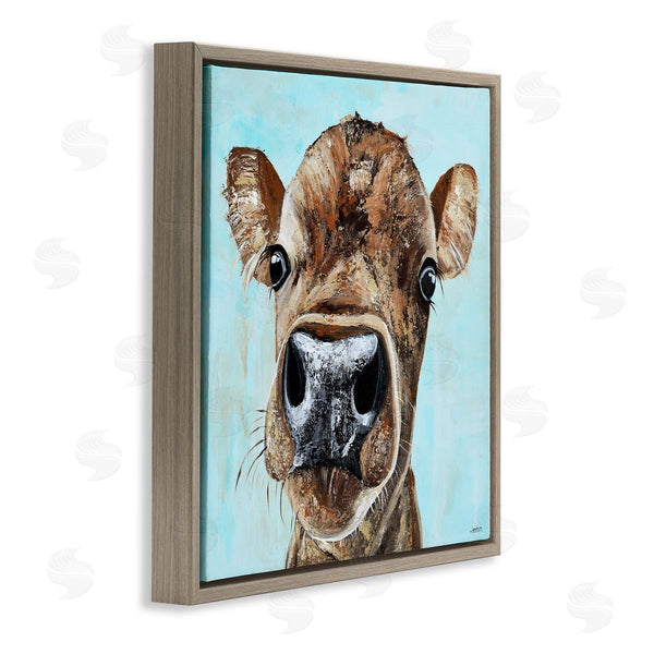 Stupell Industries Jen Seeley | Fun Close Up Cow Face Wall Art