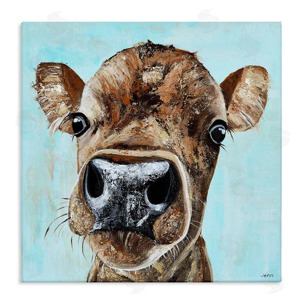 stupell industries Jen Seeley | Fun Close Up Cow Face Wall Art