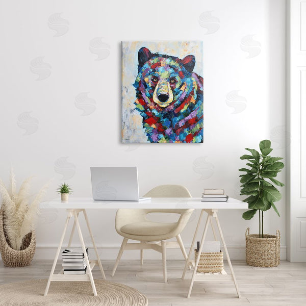 Stupell Industries Jen Seeley | Geometric Hued Abstract Bear Wall Art