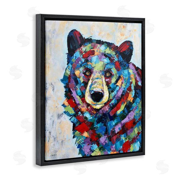 Stupell Industries Jen Seeley | Geometric Hued Abstract Bear Wall Art