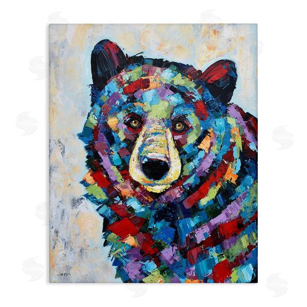 stupell industries Jen Seeley | Geometric Hued Abstract Bear Wall Art