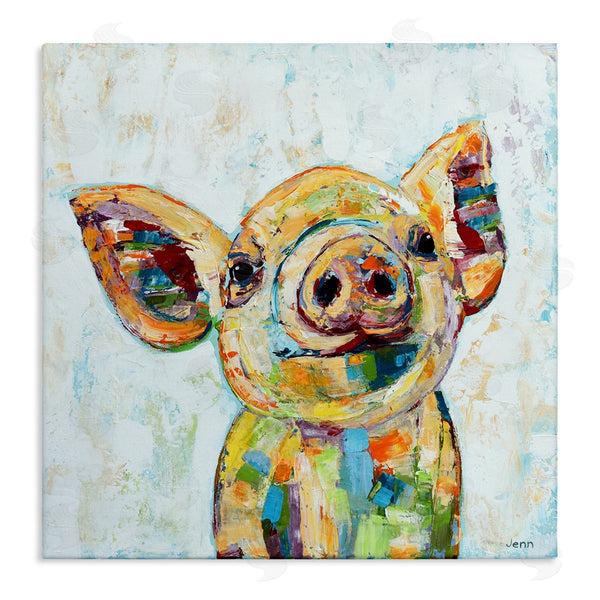 stupell industries Jen Seeley | Happy Farm Pig Modern Composition Wall Art