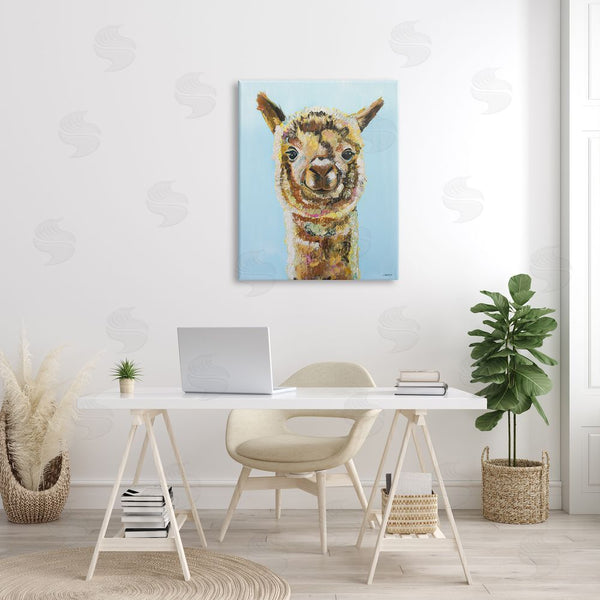 Stupell Industries Jen Seeley | Happy Llama Farm Animal Face Wall Art