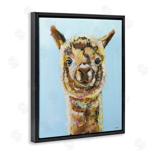 Stupell Industries Jen Seeley | Happy Llama Farm Animal Face Wall Art