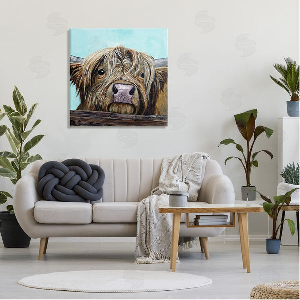 Stupell Industries Jen Seeley | Highland Cattle Farm Animal Face Wall Art