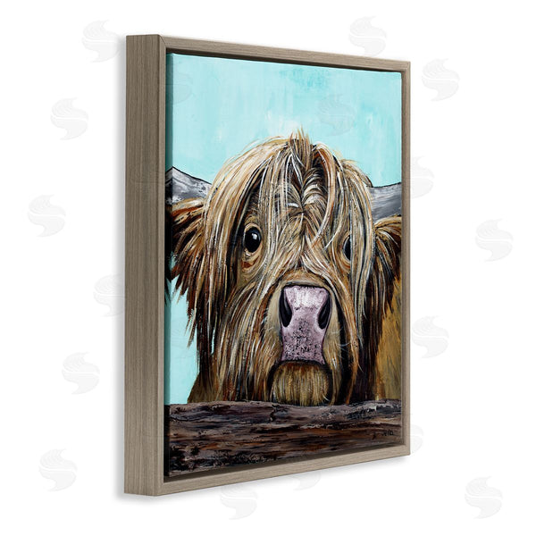 Stupell Industries Jen Seeley | Highland Cattle Farm Animal Face Wall Art