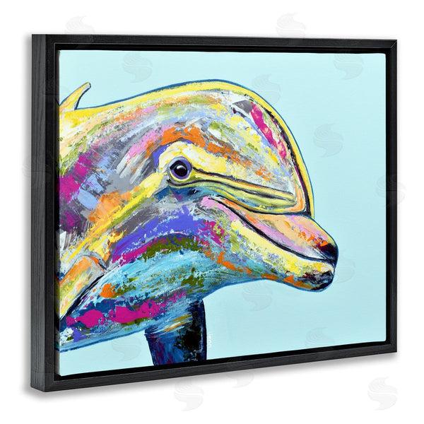 Stupell Industries Jen Seeley | Marine Life Dolphin Turquoise Accent Wall Art