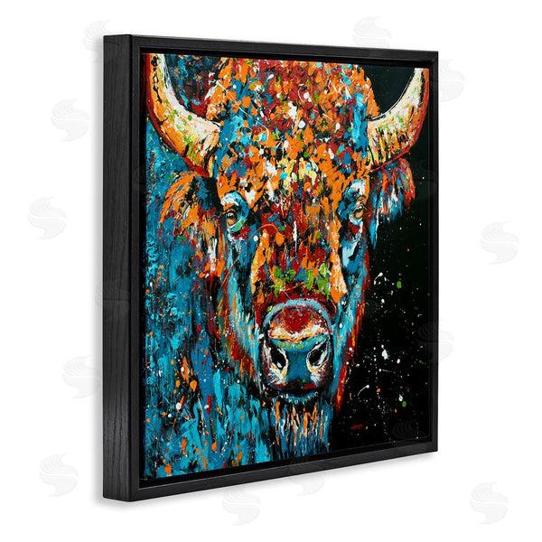 Stupell Industries Jen Seeley | Modern Bison With Paint Splatter
