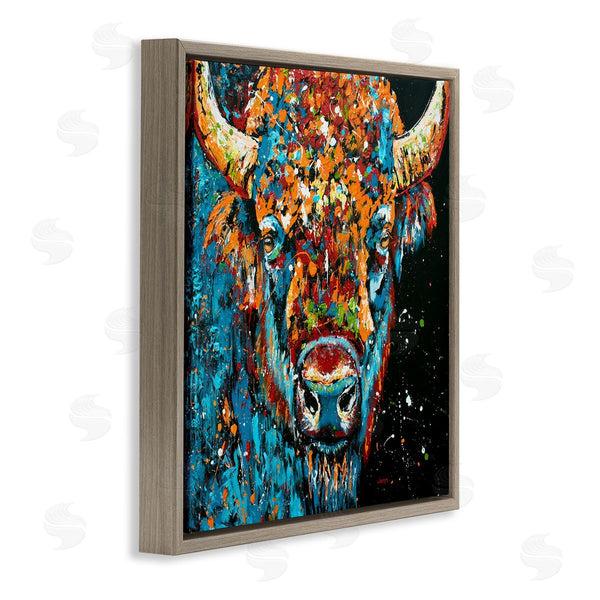 Stupell Industries Jen Seeley | Modern Bison With Paint Splatter