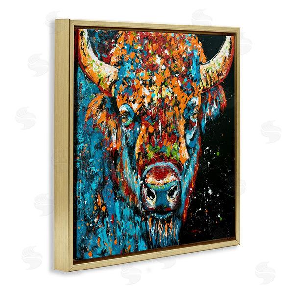 Stupell Industries Jen Seeley | Modern Bison With Paint Splatter
