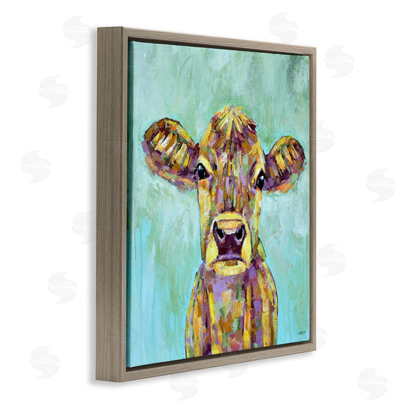 Stupell Industries Jen Seeley | Modern Cow Farm Animal Portrait Wall Art
