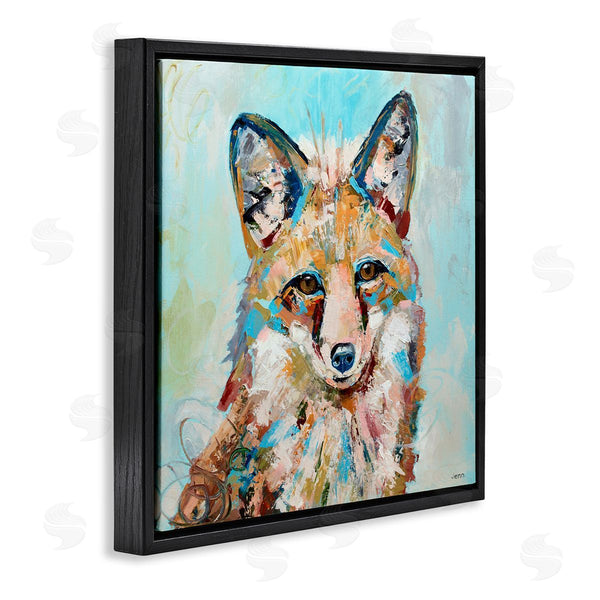 Stupell Industries Jen Seeley | Modern Fox Blue Accent Animal Wall Art