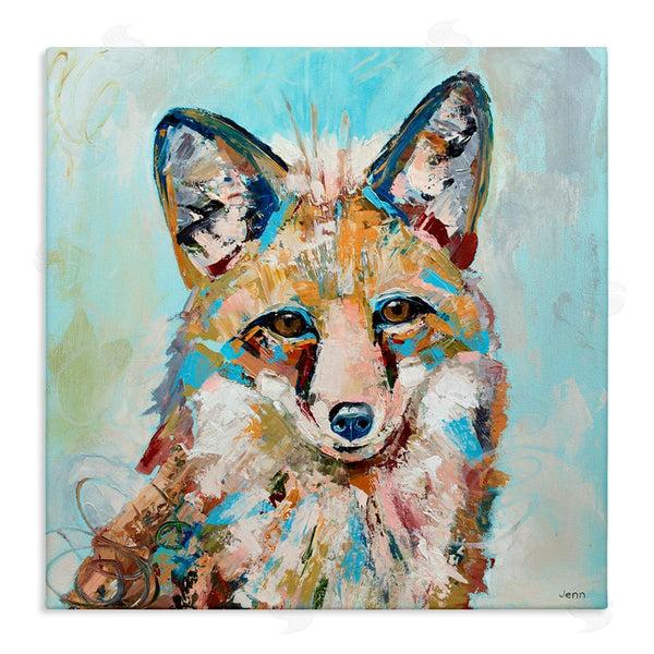 stupell industries Jen Seeley | Modern Fox Blue Accent Animal Wall Art